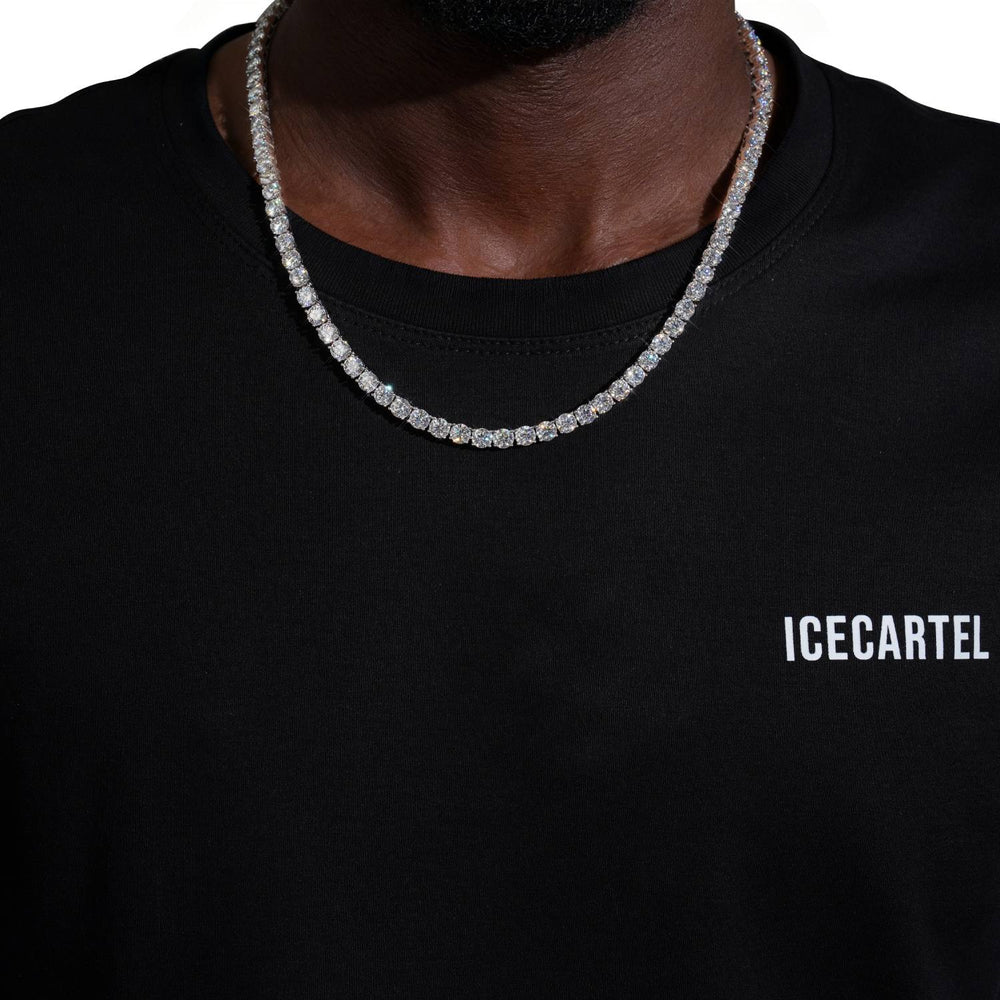 5mm moissanite tennis chain 14k white gold model