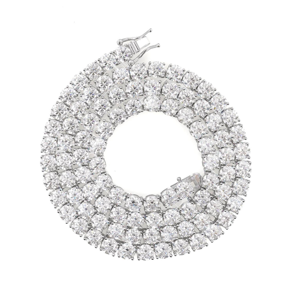 5mm moissanite tennis chain 14k white gold model_1