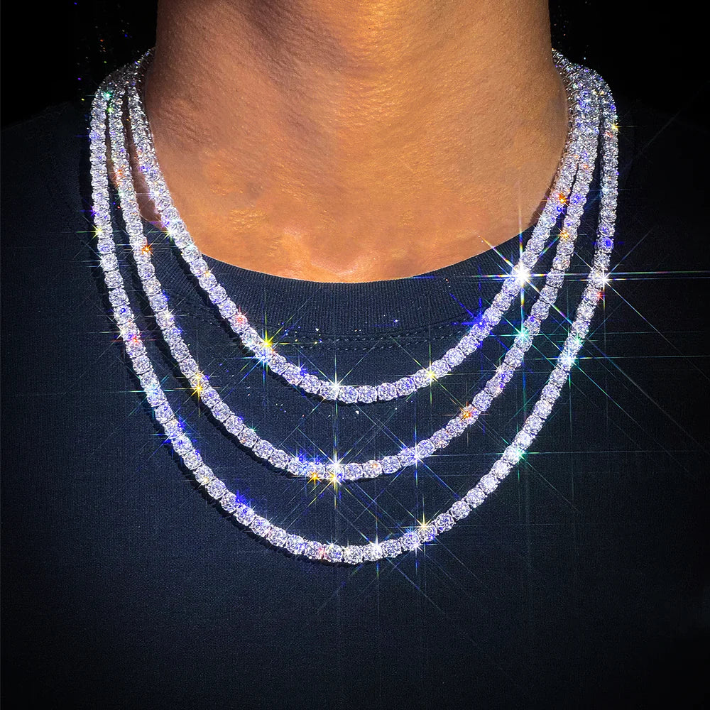 5MM Moissanite Tennis Chain 14K Gold
