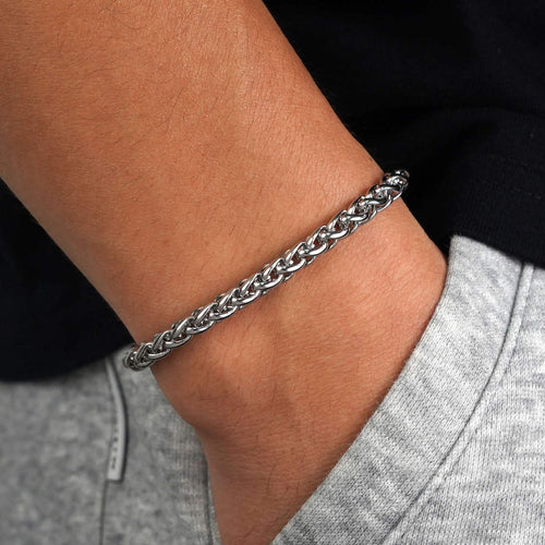 5mm wheat link bracelet 14k white gold icecartel model