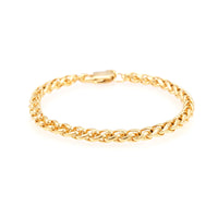 5mm wheat link bracelet 14k yellow gold icecartel main