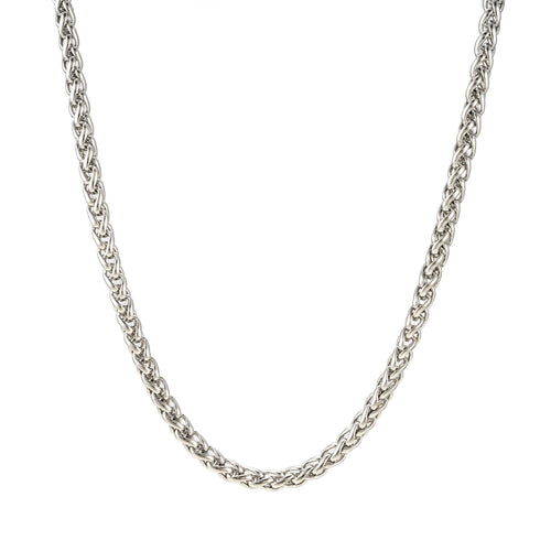 5mm wheat link chain 14k white gold icecartel main