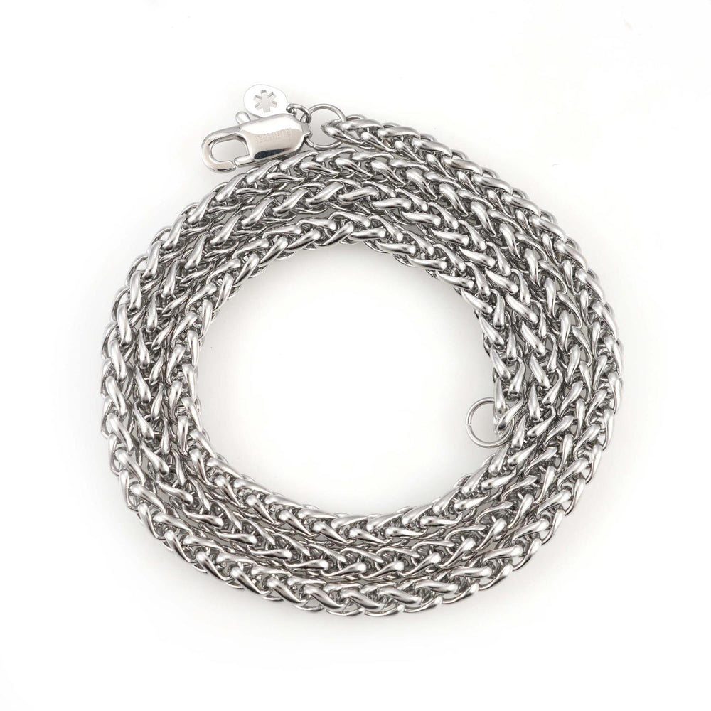 5mm wheat link chain 14k white gold icecartel up
