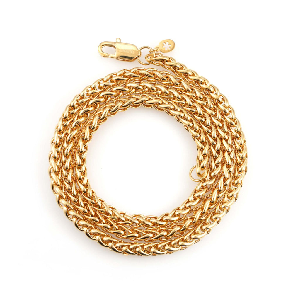 5mm wheat link chain 14k yellow gold icecartel up