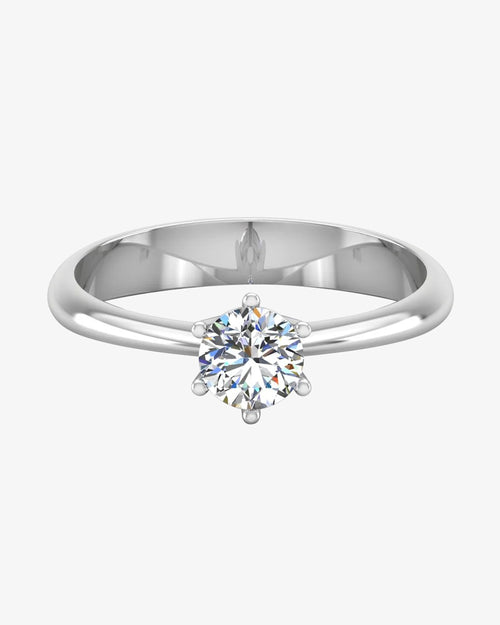 6 prong petite moissanite round solitaire engagement ring icecartel horizontal
