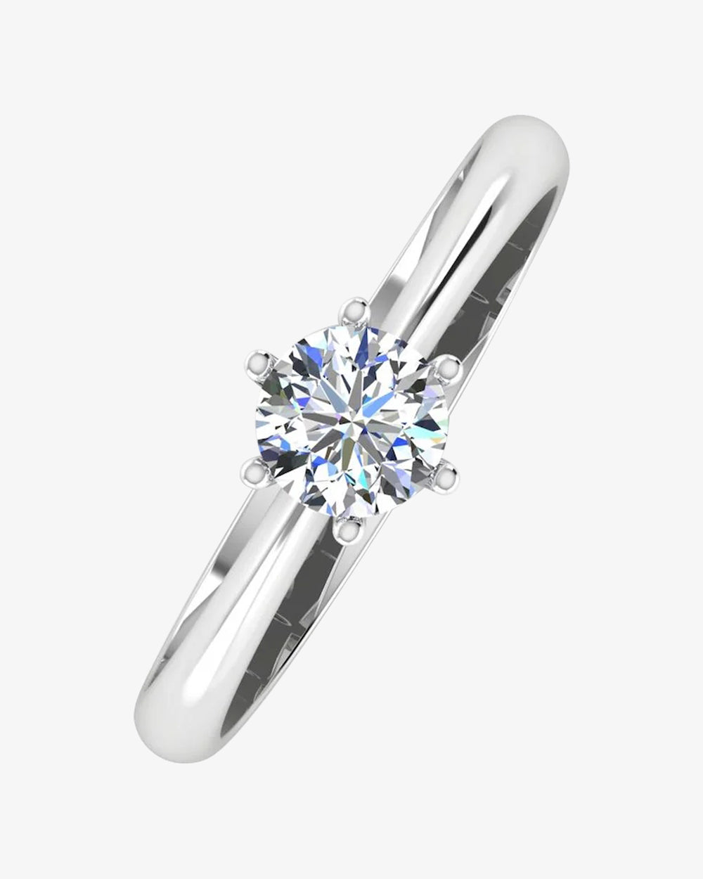 6 prong petite moissanite round solitaire engagement ring icecartel i