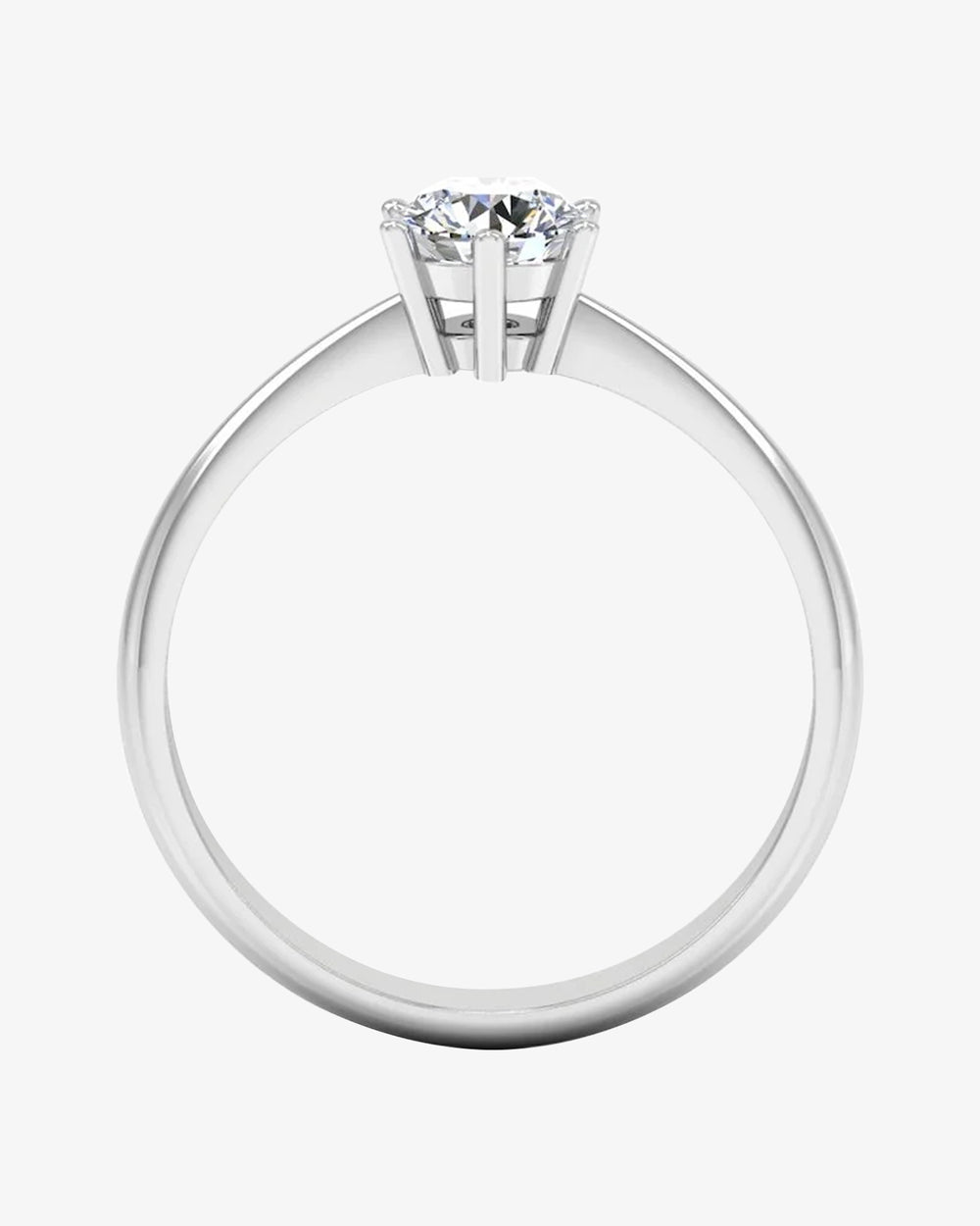 6 prong petite moissanite round solitaire engagement ring icecartel o