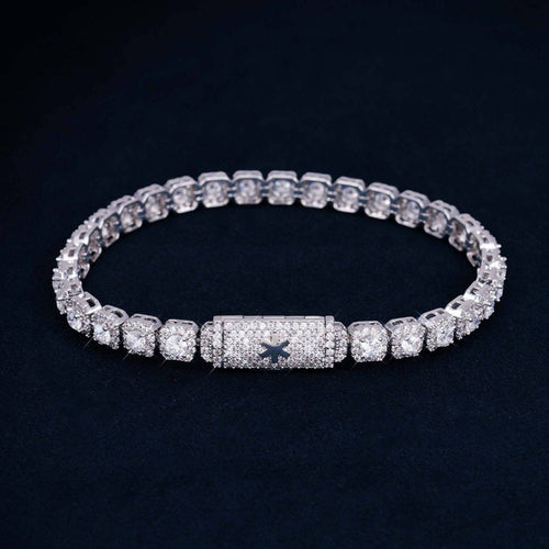 6MM Clustered VVS Tennis Bracelet 14K Gold main icecartel11