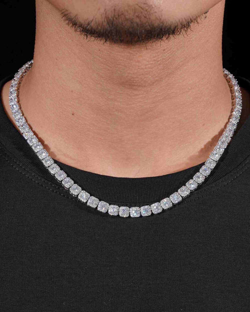 6MM VVS Clustered Tennis Chain 14K Gold model1 icecartel1
