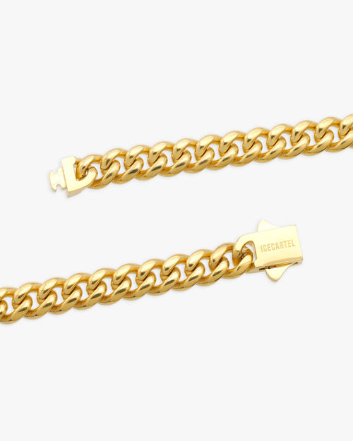 6mm 10k solid gold cuban chain icecartel clasp