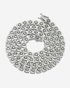 6MM Blue Moissanite Tennis Chain 14K Gold - White Gold