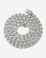 6MM Blue Moissanite Tennis Chain 14K Gold - White Gold