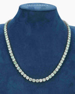 6MM Blue Moissanite Tennis Chain 14K Gold - White Gold