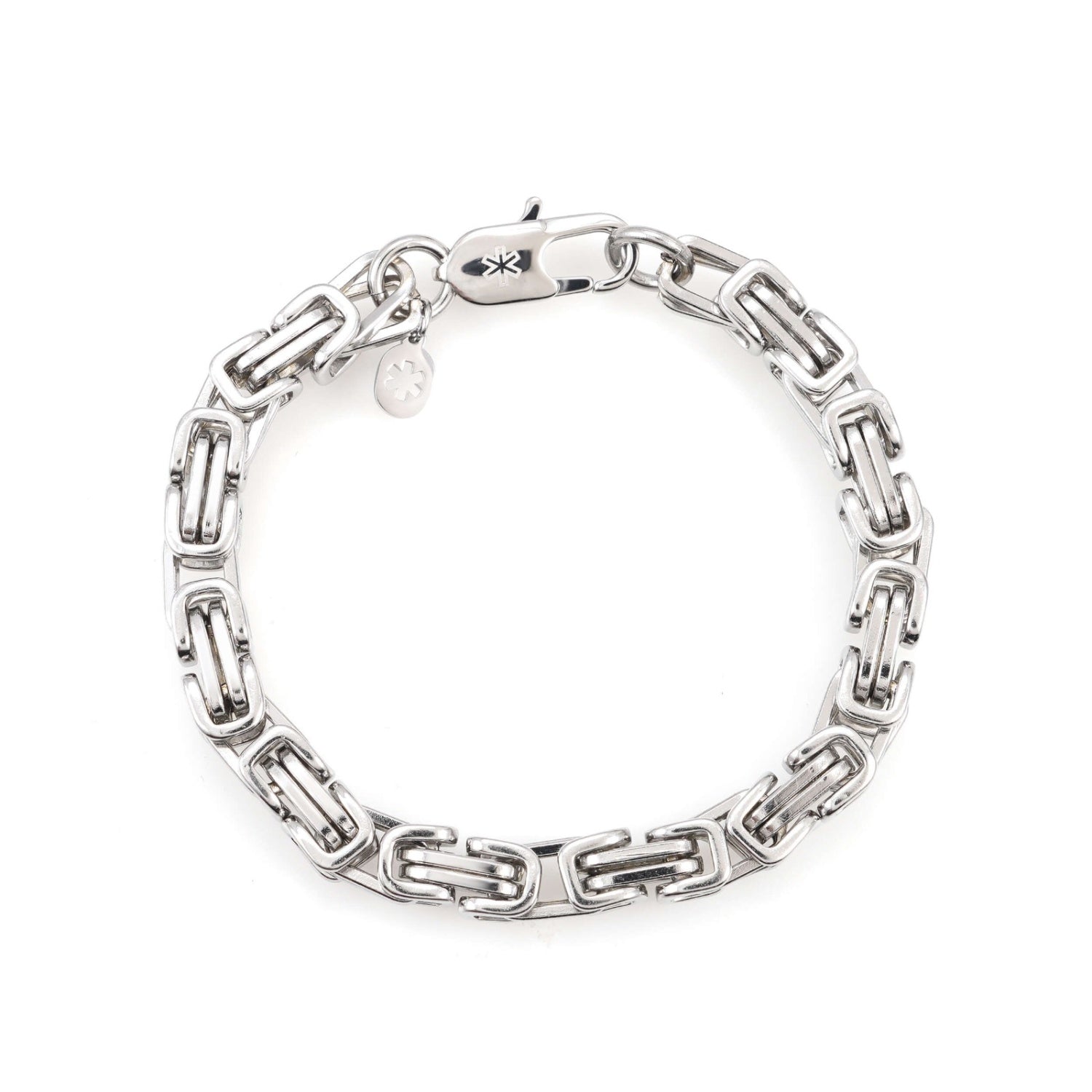 6mm byzantine bracelet 14k white gold icecartel main
