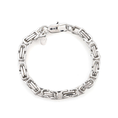 6mm byzantine bracelet 14k white gold icecartel main