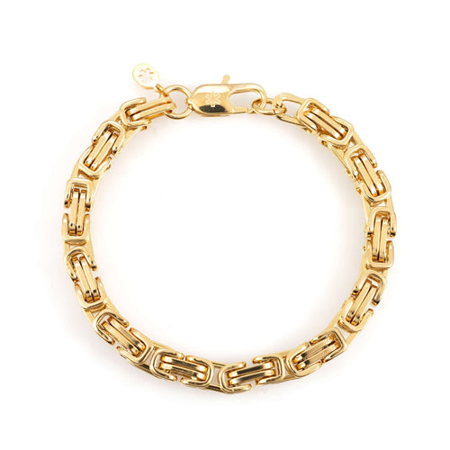 6mm byzantine bracelet 14k yellow gold icecartel main