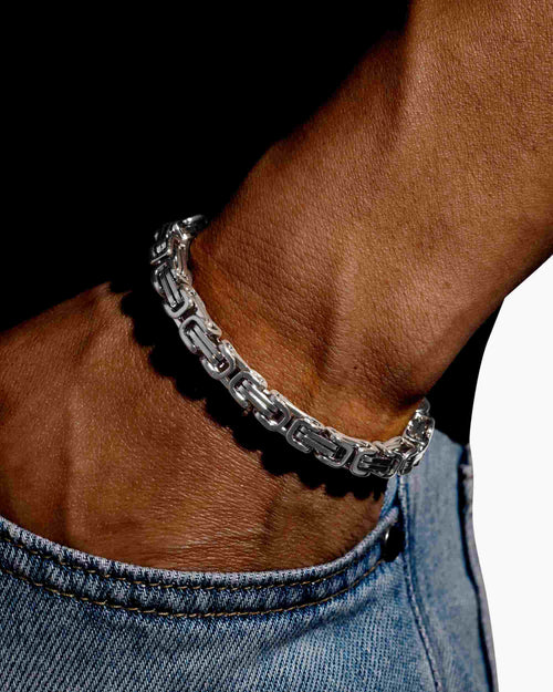 6mm byzantine bracelet silver icecartel px white model
