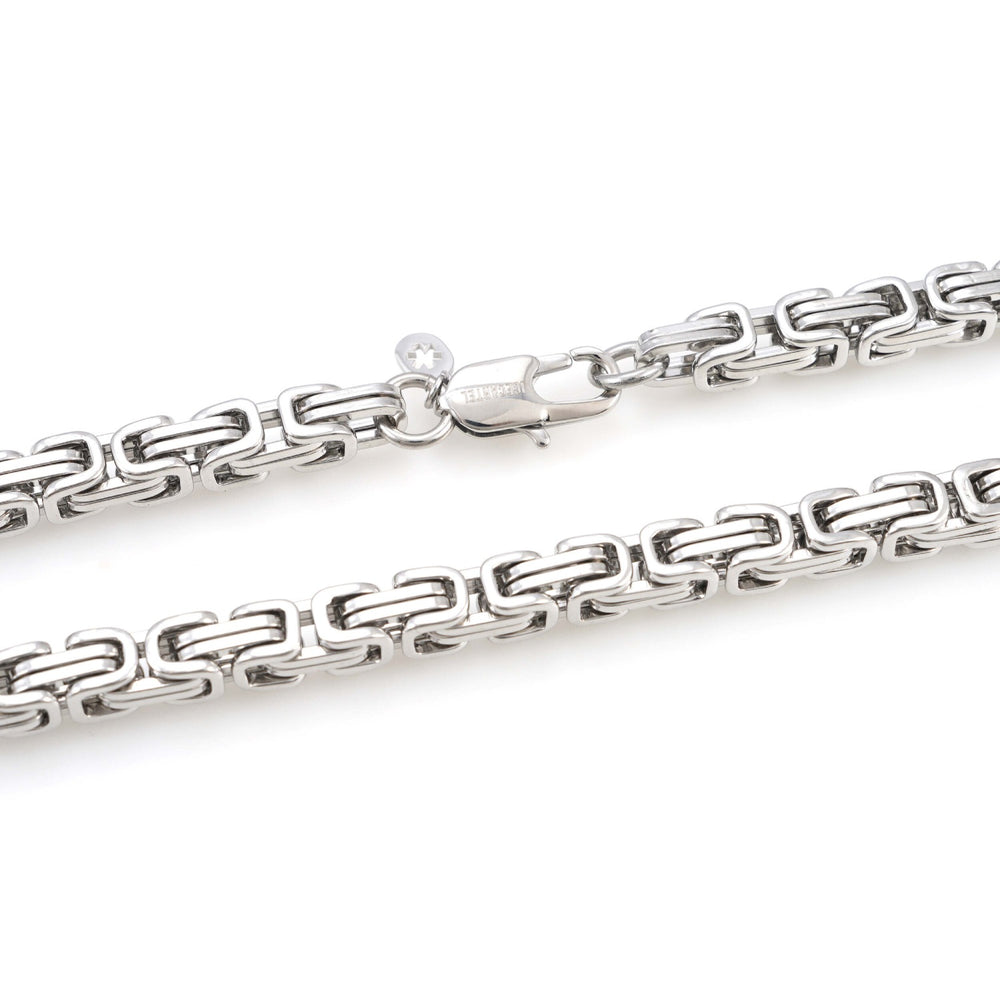 6mm byzantine chain 14k white gold icecartel lock