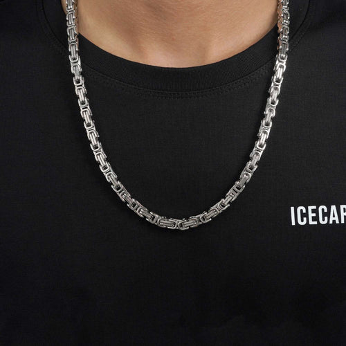 6mm byzantine chain 14k white gold icecartel model