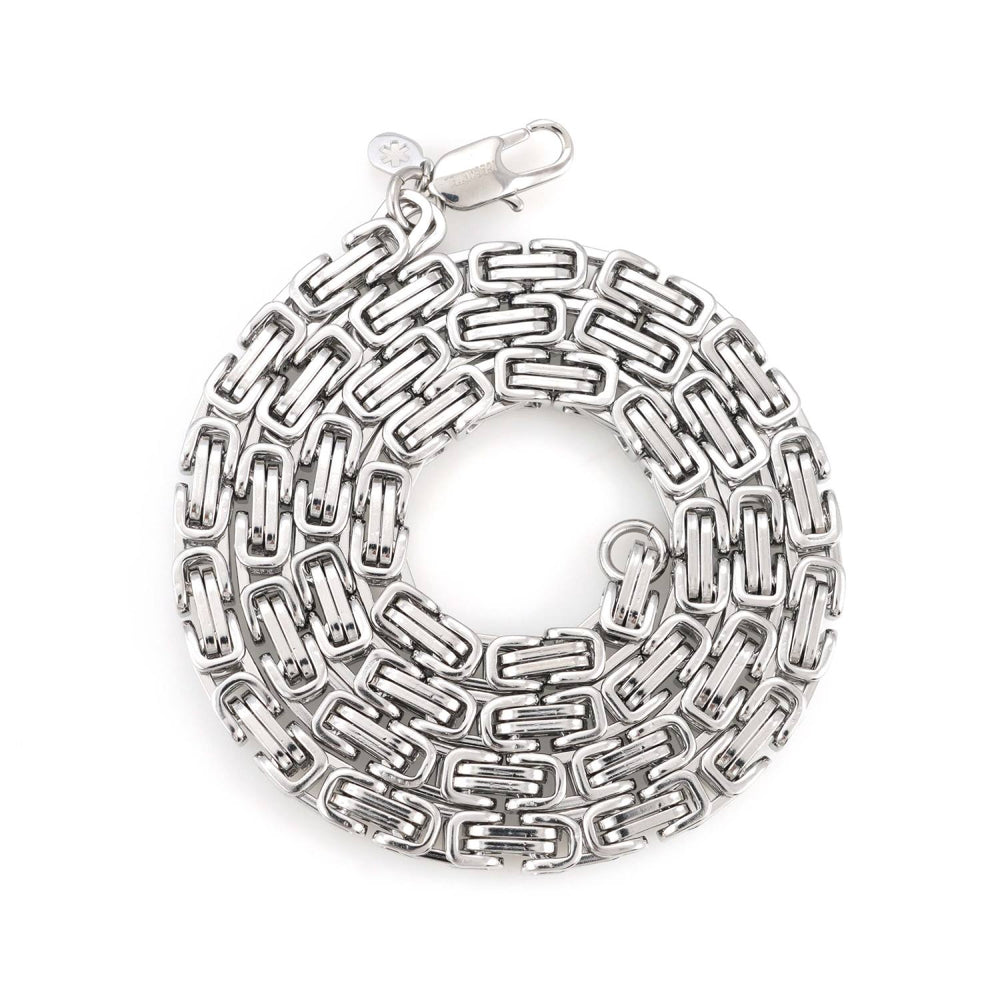 6mm byzantine chain 14k white gold icecartel up