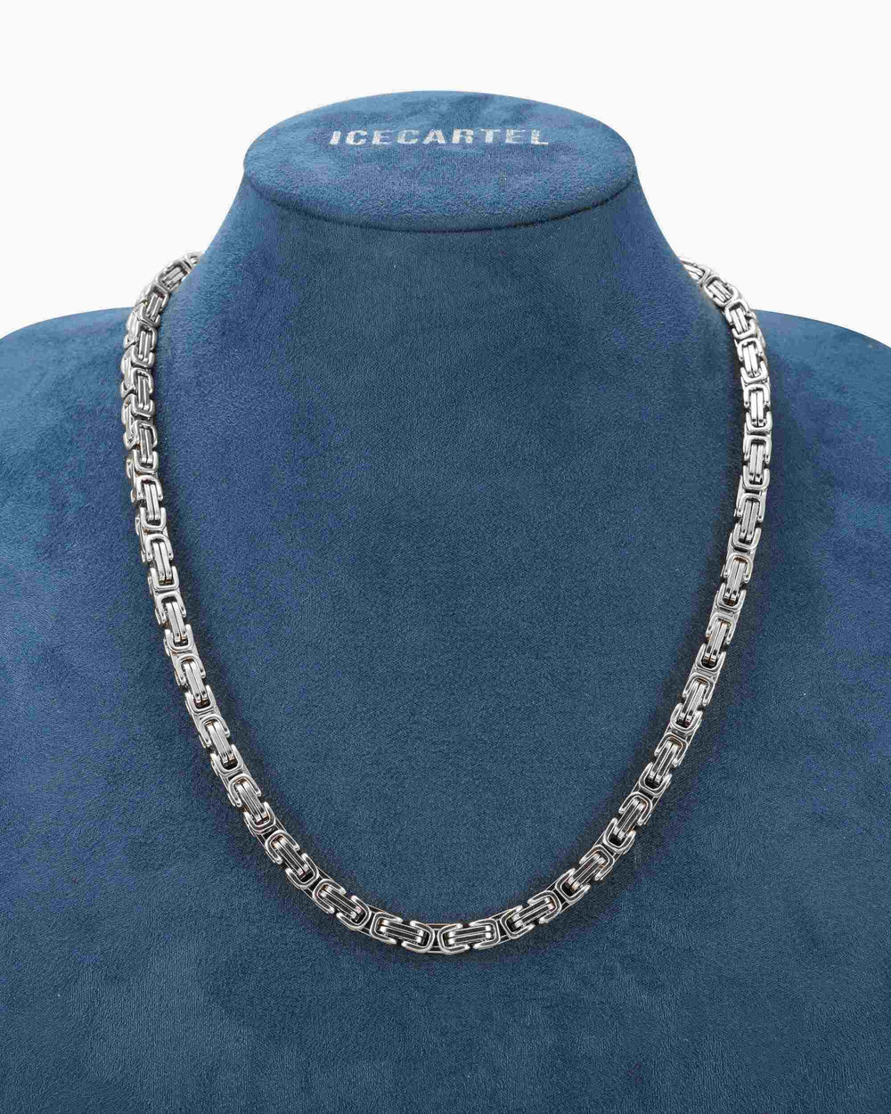 6mm byzantine chain silver icecartel display