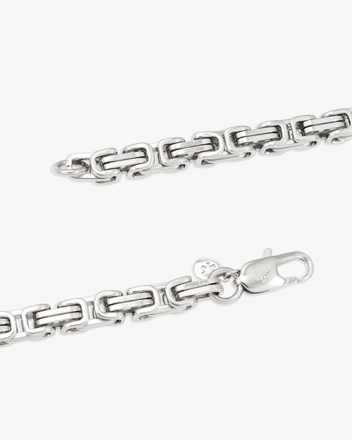 6mm byzantine chain silver icecartel lock