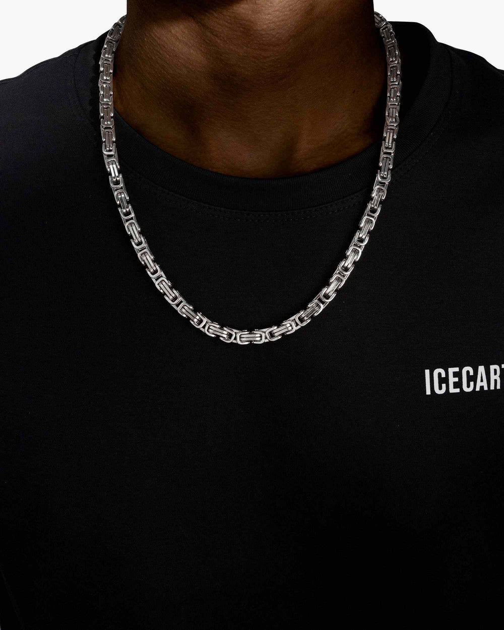 6mm byzantine chain silver icecartel model
