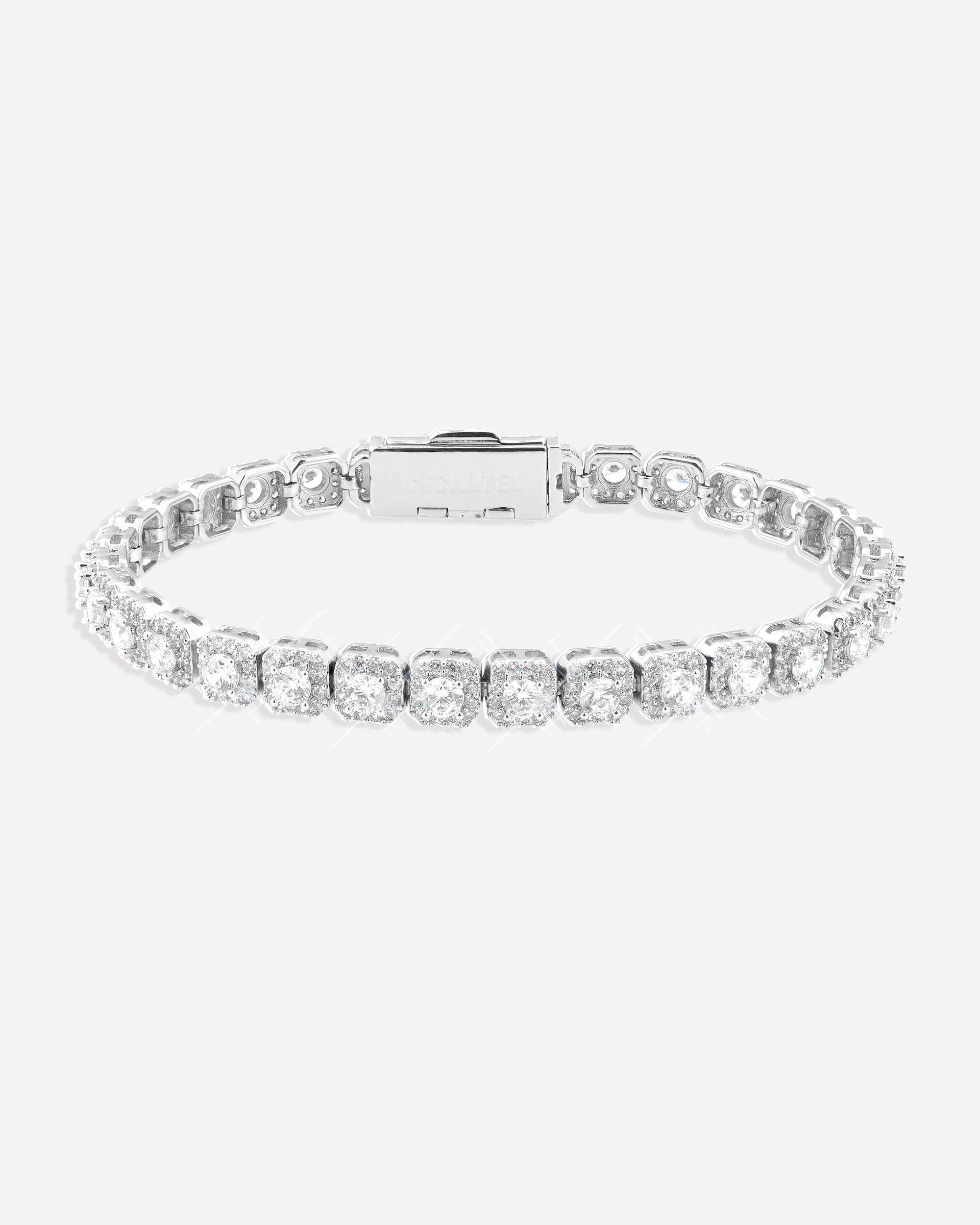 6MM Clustered Iced Out VVS Tennis Bracelet 14K Gold - IceCartel