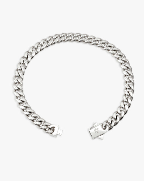 6mm cuban link bracelet 14k white gold icecartel lock new