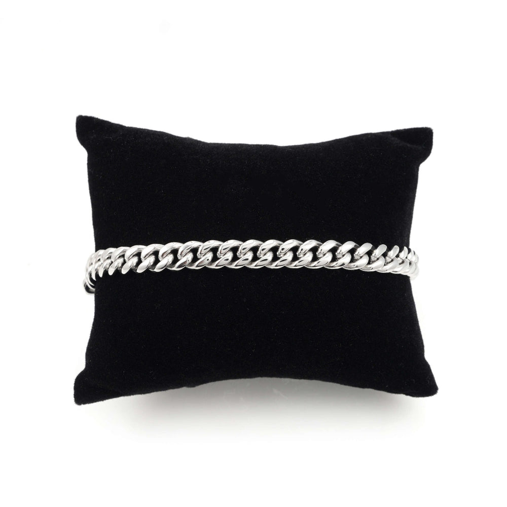 6mm cuban link bracelet 14k white gold icecartel pillow