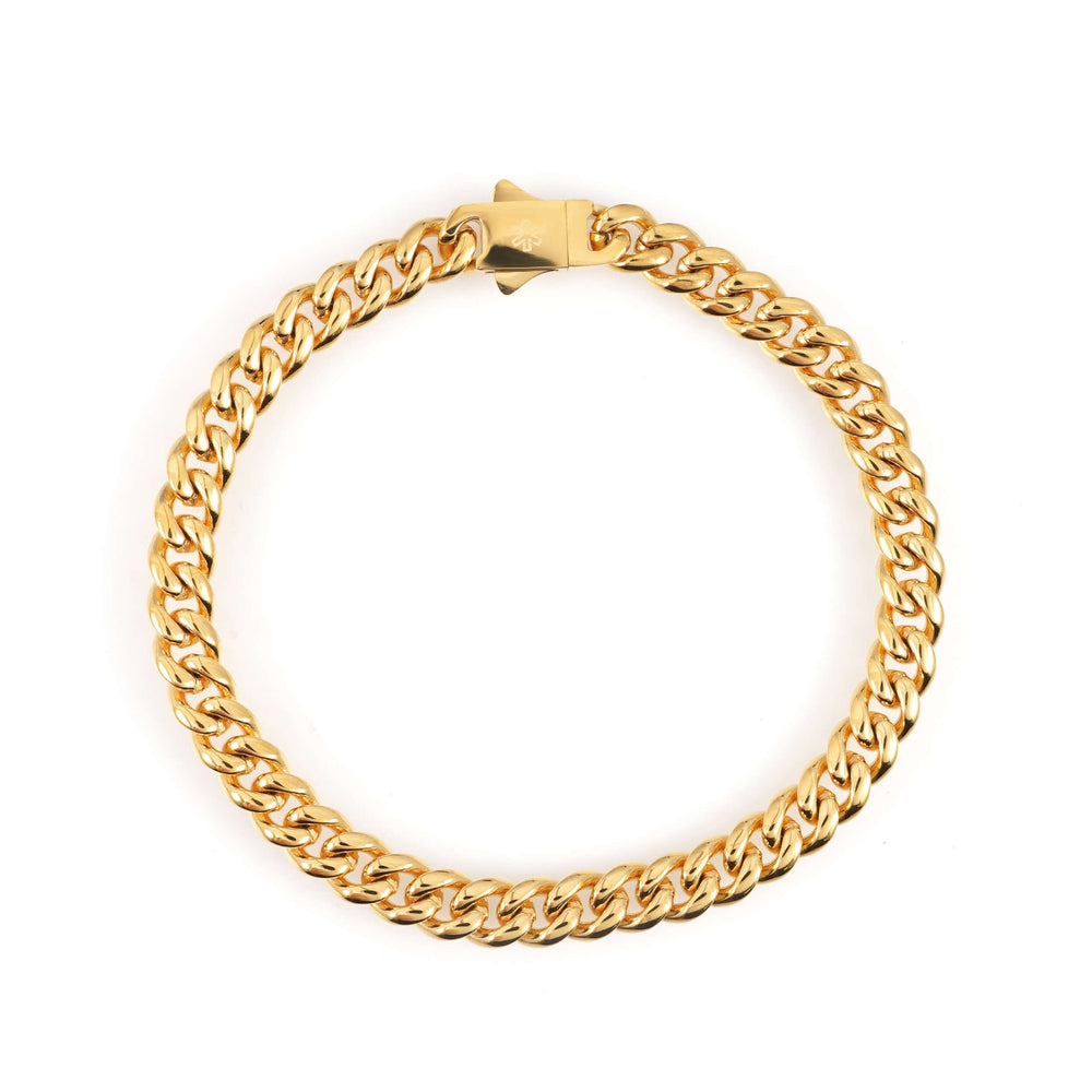 6MM Cuban Link Chain and Bracelet Bundle 14K Gold