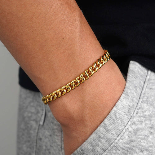 6mm cuban link bracelet 14k yellow gold icecartel model
