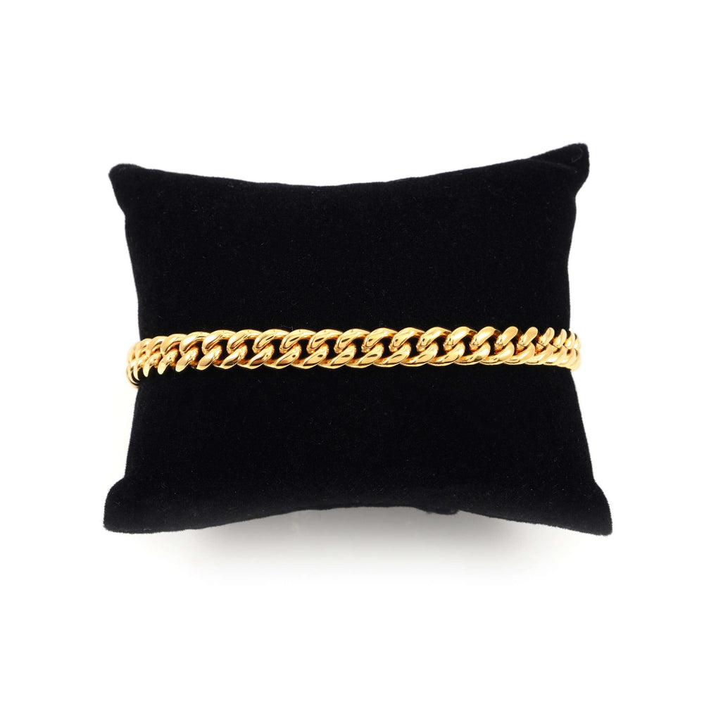 6mm cuban link bracelet 14k yellow gold icecartel pillow