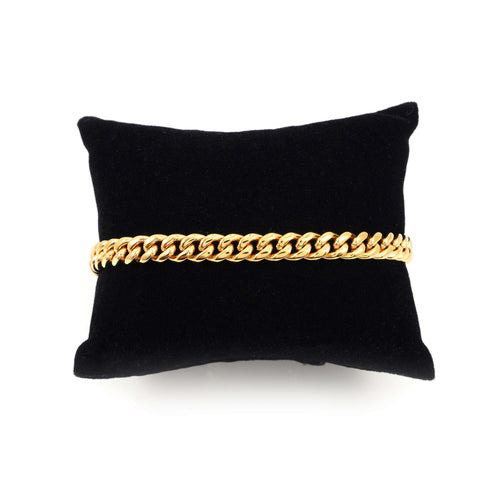 6mm cuban link bracelet 14k yellow gold icecartel pillow