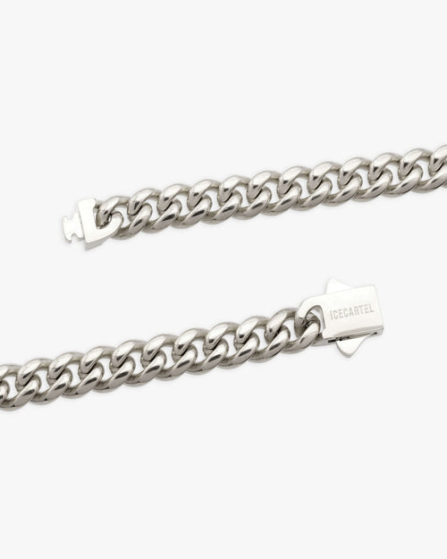 6mm cuban link chain solid silver icecartel clasp