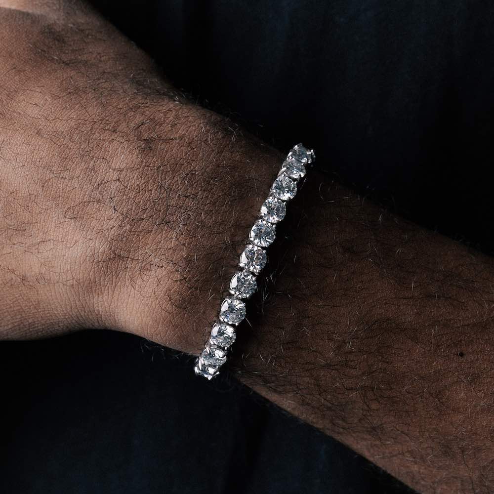 6MM iced out tennis bracelet hand