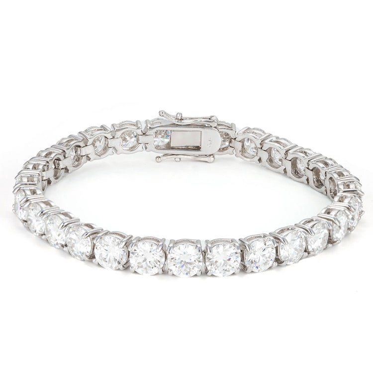 6MM iced out tennis bracelet white