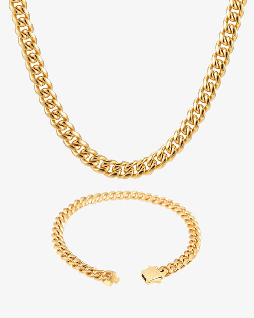 6mm mens gold cuban link chain bracelet bundle 14k gold icecartel px