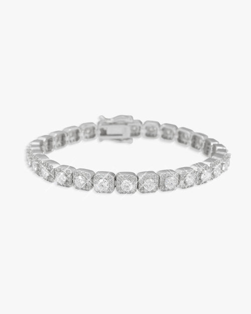 6mm moissanite clustered tennis bracelet 14k gold icecartel main