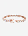 6MM Moissanite Clustered Tennis Bracelet 14K Gold - Rose Gold
