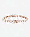 6MM Moissanite Clustered Tennis Bracelet 14K Gold - Rose Gold