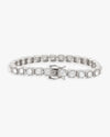 6MM Moissanite Clustered Tennis Bracelet 14K Gold - White Gold