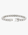 6MM Moissanite Clustered Tennis Bracelet 14K Gold - White Gold