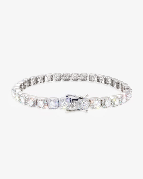 6mm moissanite clustered tennis bracelet 14k gold icecartel new px shoot white new lock