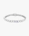 6MM Moissanite Clustered Tennis Bracelet 14K Gold - White Gold