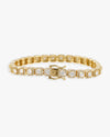 6MM Moissanite Clustered Tennis Bracelet 14K Gold - Yellow Gold