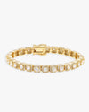 6MM Moissanite Clustered Tennis Bracelet 14K Gold - Yellow Gold