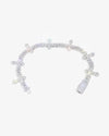 6MM Moissanite Cross Cuban Link Bracelet 14K Gold - White Gold