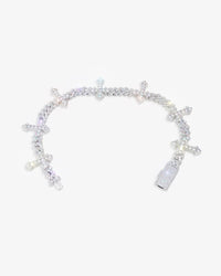 6mm moissanite cross cuban link bracelet 14k gold icecartel px white new main
