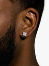 6MM Moissanite Square Cluster Earrings 14K Gold - White Gold